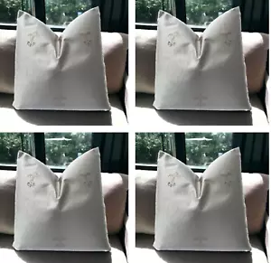 Set of 4 - Cushion Covers Silver Grey Damask Luxury Embroidery 18 x 18" 45x45cm - Picture 1 of 11