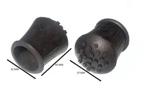 Gehstock Krücke Gestell Zwinge schwarz Gummi 1 Zoll 25 mm ID Pack 4 - Bild 1 von 1