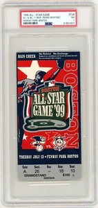 1999 MLB BASEBALL ALL STAR GAME TICKET STUB PSA 7 PEDRO MARTINEZ TED WILLIAMS - Picture 1 of 2