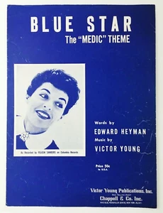 Blue Star Sheet Music The Medic Theme Felicia Sanders Piano Vintage Guitar 1955 - Picture 1 of 3