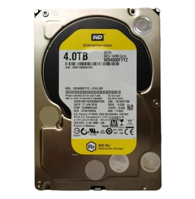Western Digital RE WD4000FYYZ 4 TB,Internal,7200 RPM,3.5 inch Hard Drive - Image 1 of 3