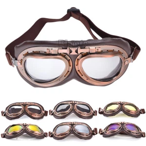 Retro Vintage Motorcycle Motocross Goggles Helmet Adult Glasses Eyewear - Bild 1 von 57