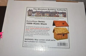 NEW MINIATURE BUILDING AUTHORITY EUROVILLAGE SERIES 10206 RUSTIC SHACK - Picture 1 of 2