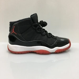 Scarpe Air Jordan 11 Retro Playoffs 6.5Y Ragazzo Nero Sneakers Atletiche 378038-061 - Foto 1 di 11