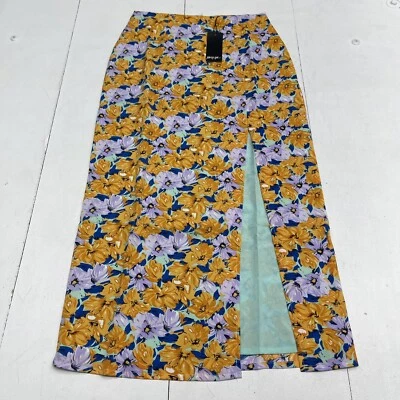 Nasty Gal Naranja Vintage Floral MIDI Falda Dividida Para Mujer’s 4 Nueva  Foto 1 de 4