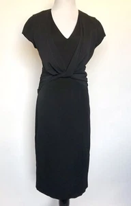 Vestido negro Reiss Twist frontal. Venta al por menor $370 precio $98 nuevo sin etiquetas talla 6 - Imagen 1 de 8