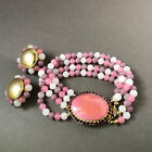 Gianni de Liguoro 1980’s  Designer Couture Bracelet Earrings Set Glass Beads