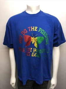 Vintage Leave the impossible to God Shirt XL Men's 90s Jesus Heavyweight - Picture 1 of 7