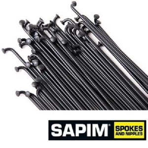 15g (1.8mm) Sapim Leader BLACK Bicycle spokes inc 14mm nipples Custom Lengths - Picture 1 of 6
