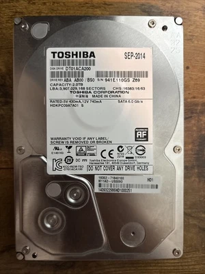 Disco duro interno Toshiba HDD de 2 TB Foto 1 de 3