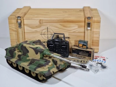 Amewi 23072 Königstiger Henschelturm 1:16 Rc Panzer IR/BB Rauch Sound MANGEL! - Bild 1 von 4