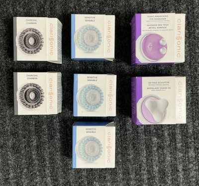 Lote de 7 cepillos reafirmantes y de repuesto antienvejecimiento CLARISONIC Sonic Awakening Eye Foto 1 de 4