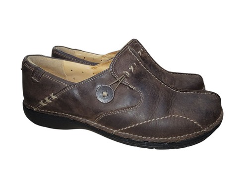 Scarpe basse donna Clarks destrutturate comode in pelle marrone misura 7 5 M