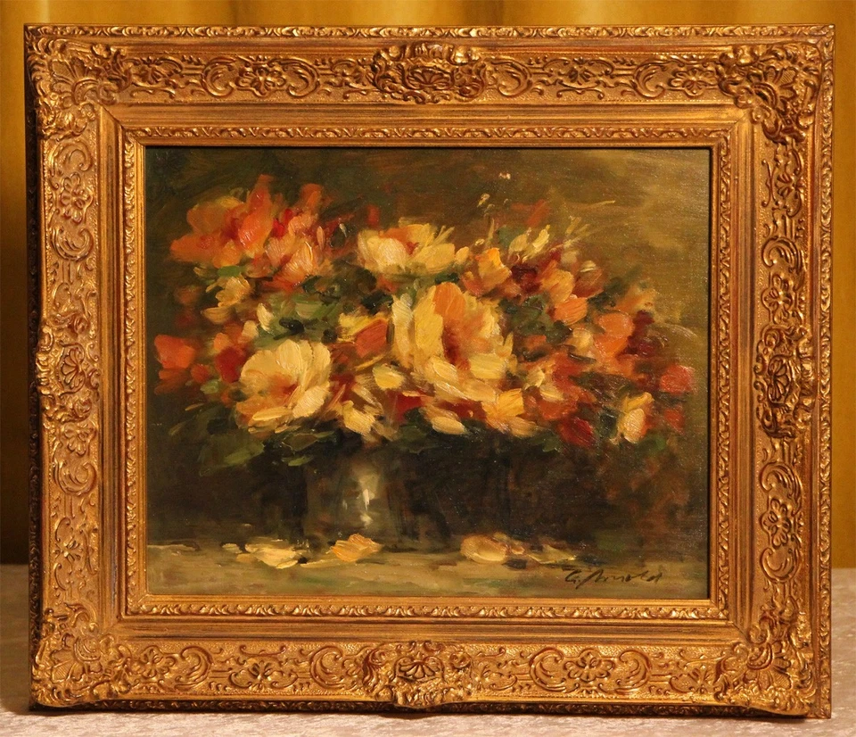 Gerhard ARNOLD (*1938) Ölgemälde Blumenstillleben 1550,- DM - Bild 1 von 4