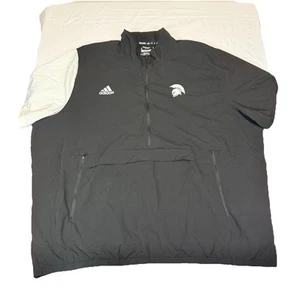 Used Adidas Sparta 1/4 Zip Track Jacket White Black Classic Sportswear Size 4XL - Picture 1 of 12