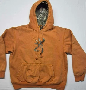 Browning Outdoor Hombre Naranja Sudadera con Capucha Forrada Camuflaje Logo Ciervo Talla cordón L - Imagen 1 de 12