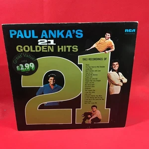 PAUL ANKA Paul Anka's 21 Golden Hits - 1980 UK vinyl LP Diana Best Of Lonely Boy - Picture 1 of 4