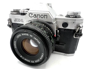 For repair - Canon AE-1 35mm SLR Film Camera w/ New FD 50mm f/2 Lens - Picture 1 of 21