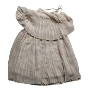 Pleated Halter Top with Ruffle Overlay & Sequins - Party, Cocktail Girls Size M - Picture 1 of 12