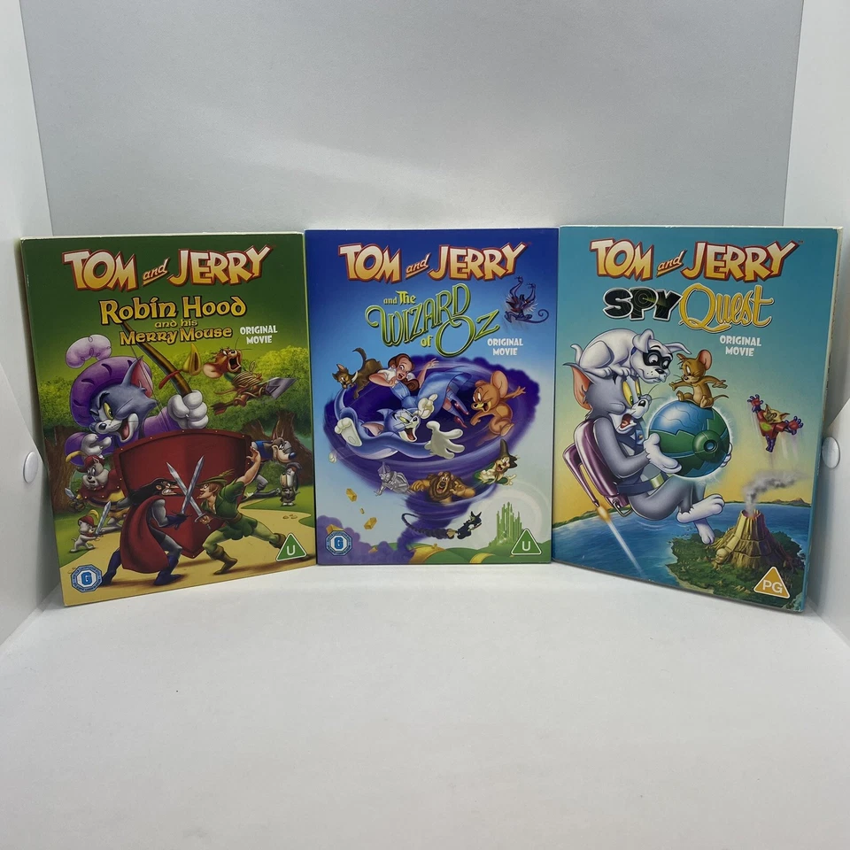 Tom & Jerry DVD Region 2 PAL Free Tracked Post Wizard Oz Robin Hood Spy Quest - Image 1 of 4