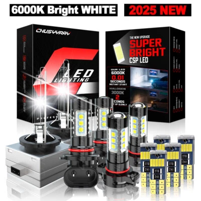 Kit de lâmpadas LED/HID para Cadillac Escalade 2007-14 farol neblina direção DRL - Imagem 1 de 4