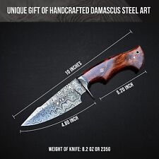 Best Selling Damascus Steel Wood Handle Professinal Knife With Fancy Leather