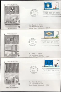 Juego de 10 FDC 2008 - Scott # 4273-82 - Banderas de nuestra nación - PCS Cachet AÑADIR - Imagen 1 de 1