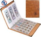 Leather Coin Collection Book Holder Large Storage Coin Collection Supplies Album