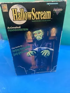 HallowScream Animated Frankenstein Electric Chair Shaking Halloween 1997 READ - Picture 1 of 6