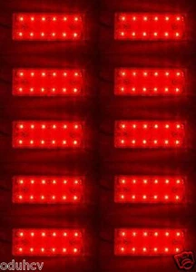 10X RED MARKER SIDE LED TRAILER TRUCK LORRY RECOVERY POSITION LIGHTS LAMPS - Picture 1 of 4
