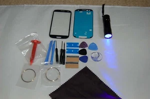 Samsung Galaxy S3 Pebble Blau i9300 i9305 Front Glas Bildschirm reparatur-set - Bild 1 von 4