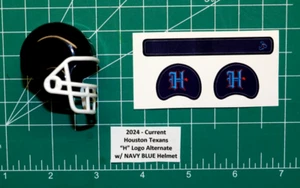 2024 - Current "H-Alt" Houston Texans *DIECUT DECALS* & Football Gumball Helmets - Picture 1 of 5