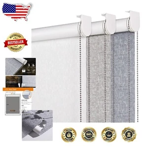 Persianas enrollables Blackout 72"H x 27"W con diseño elegante - perfectas para sala de estar - Imagen 1 de 10