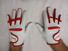 1 x pair of TOUCH GOLF Cabretta Leather Mens Golf Gloves  RED/WHITE