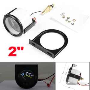 2" 52mm 12V Car LED Double Scale Water Temperature Temp Gauge 40~120°C/100~250℉