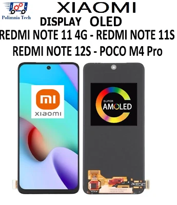 DISPLAY TOUCHSCREEN VETRO OLED XIAOMI REDMI NOTE 11S 11 S PARI ORIGINALE