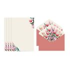 Flower Envelope Set With 4 Letter Papers For For Wedding Party Invitation