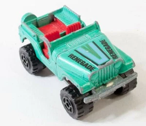 Jeep Majorette 244 290 4x4 Renegade verde 1/54 vintage diecast Francia - ropa de juego - Imagen 1 de 3