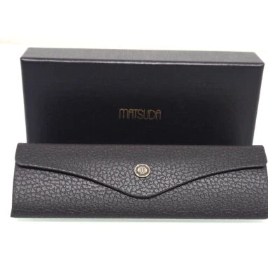 NEW!!  Black Matsuda Hard Eyeglasses-Sunglasses Case, Box, Cloth  - Image 1 of 4
