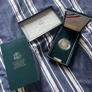 United States Mint 1990 Eisenhower Centennial Silver Dollar - With COA - Picture 1 of 5