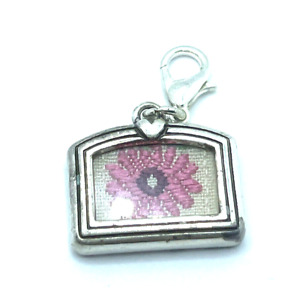 Brighton LOVE MEMORIES Joyful Moment Pink Flowers Picture Embroidered ABC Charm