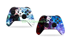 Set of 2 Demon Anime Nezuko Tanjirou STICKER DECAL Xbox Series X & S Controller - Picture 1 of 1