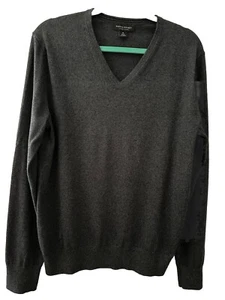 Banana Republic Herren Pullover Gr. M Luxus Mischung Grau Seide/Baumwolle/Kaschmir V-Ausschnitt - Bild 1 von 5