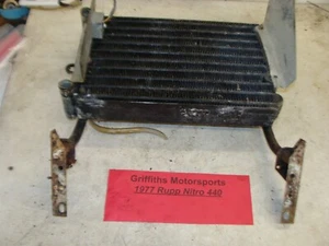 1977 RUPP NITRO 440 340? radiator cooler w mount brace - Picture 1 of 10