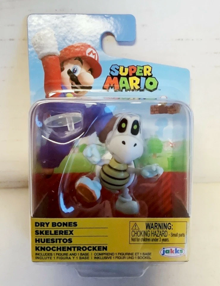 World of Nintendo Super Mario Dry Bones Skelerex Figure 2.5 Inch 2019