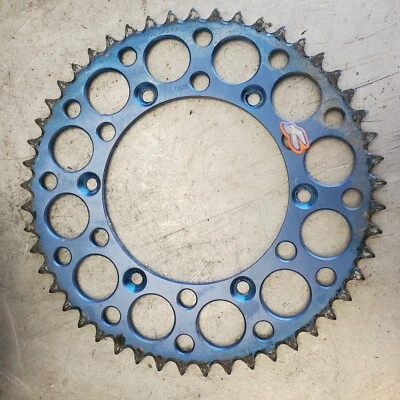 Piñón trasero Yamaha YZ400F YZ125 YZ250 YZ250F Renthal 49 dientes azul Foto 1 de 4