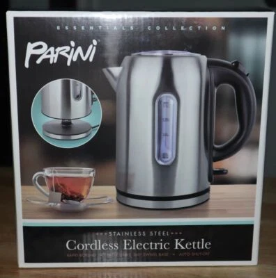 Parini Stainless Steel Auto Shut Off Rapid Boil Cordless Electric Kettle 1.7L - Image 1 of 4
