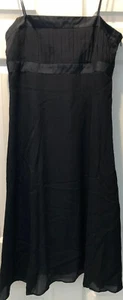 Ann Taylor Black Silk Dress Size 2 Stunning Sexy Semi-Formal Cocktail LBD New - Picture 1 of 7