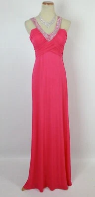 New Hailey Logan Fuchsia Long Formal Gown Dress $160 Sleeveless Size 9 Prom NWT - Image 1 of 4