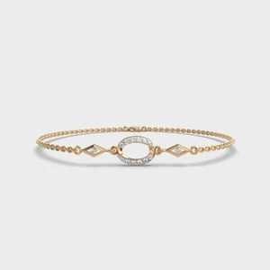 Bracciale Loop of Energy Diamanti in Diamante Coltivato in Laboratorio 14k - Foto 1 di 6